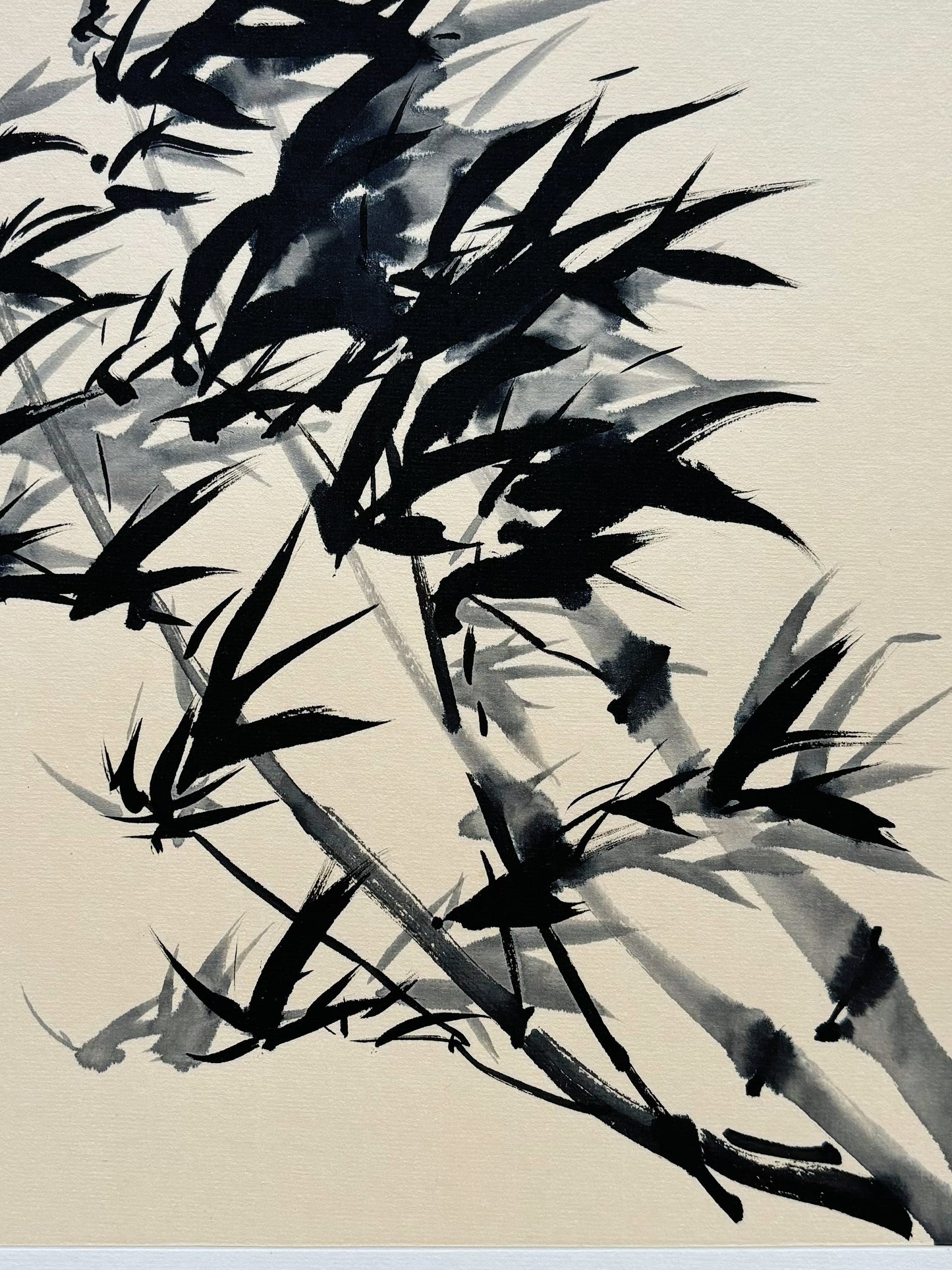 Chinese Ink Brush Painting Bamboo Original Artwork