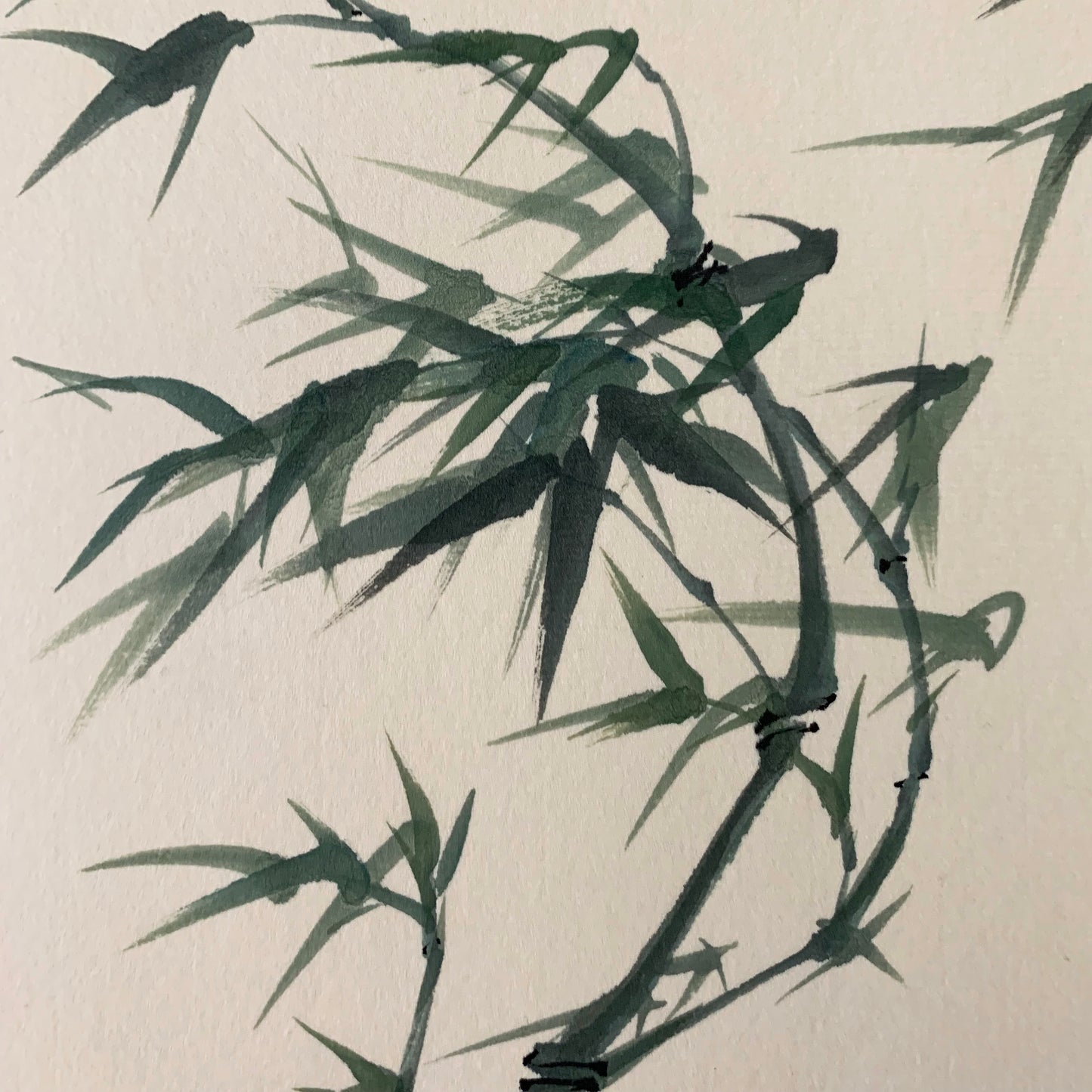 Bamboo Art Small Ink Painting Wall Decor