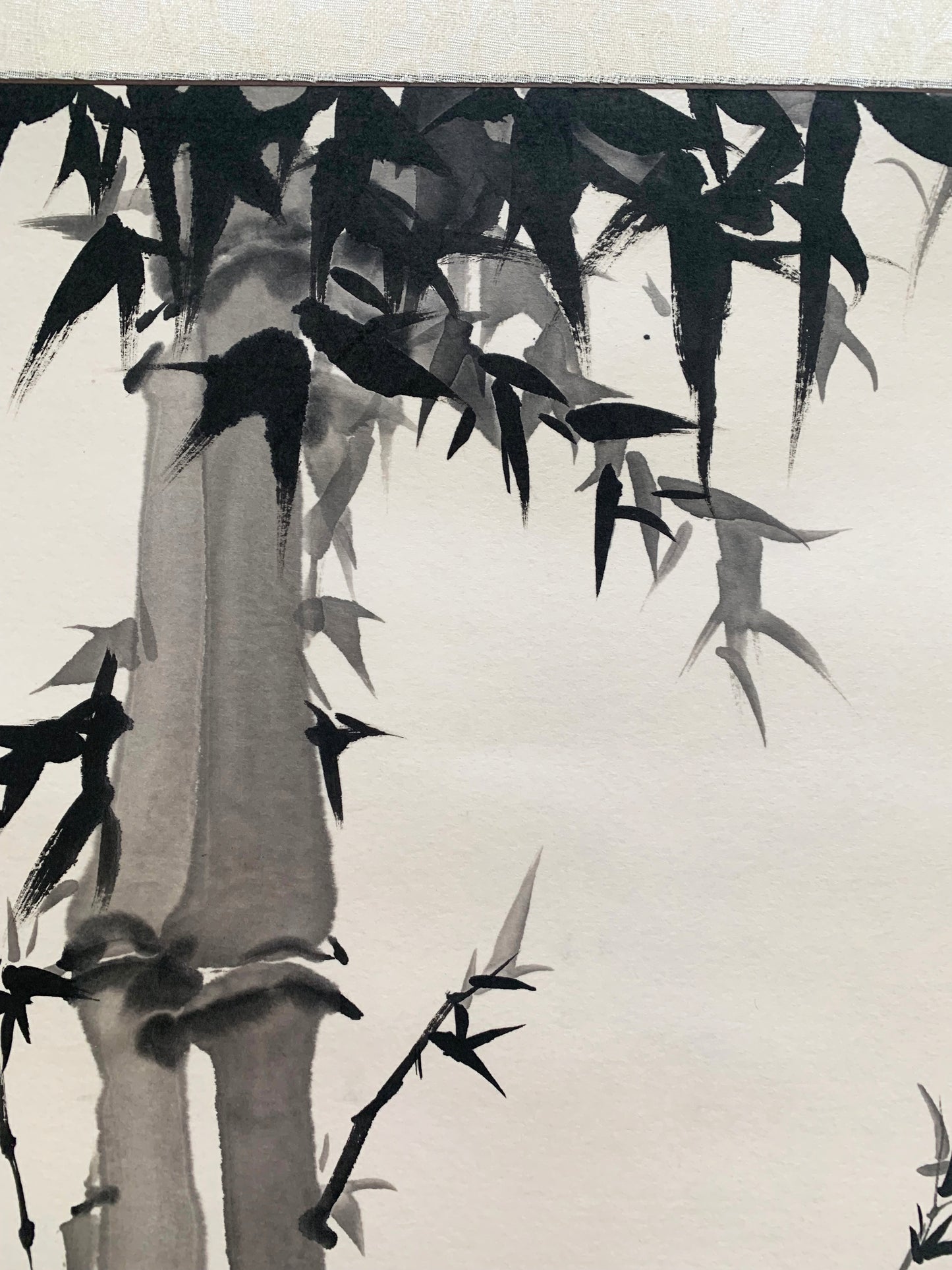 "Bamboo and Sparrows" Ink Wash Painting
