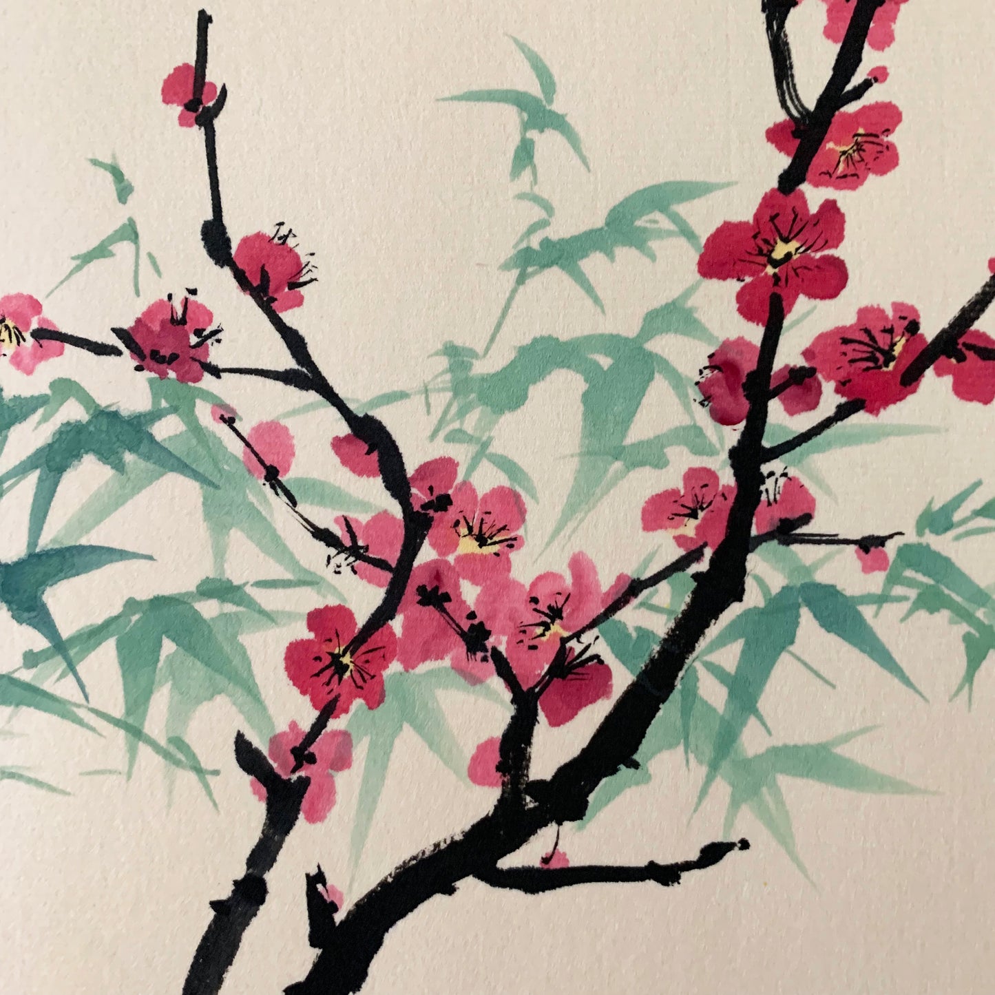 Plum Blossom and Bamboo Traditional Chinese Painting