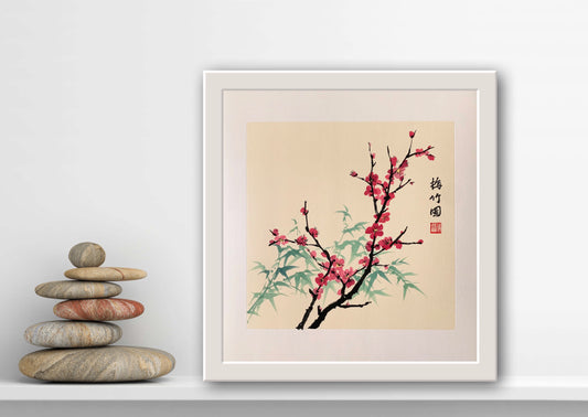 Plum Blossom and Bamboo Traditional Chinese Painting