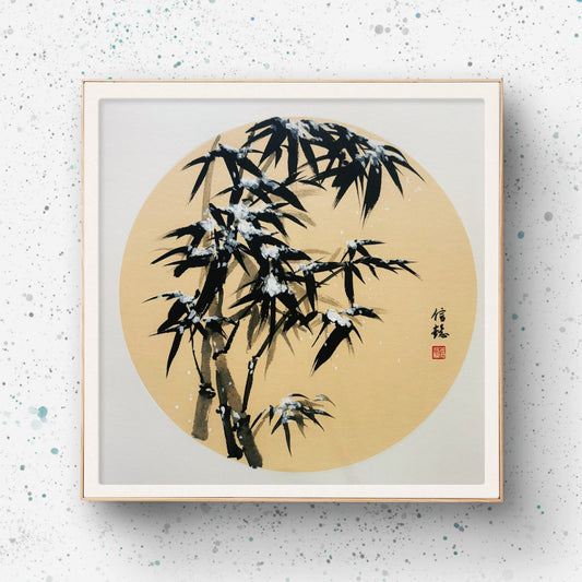 Bamboo in Snow Original Chinese Painting