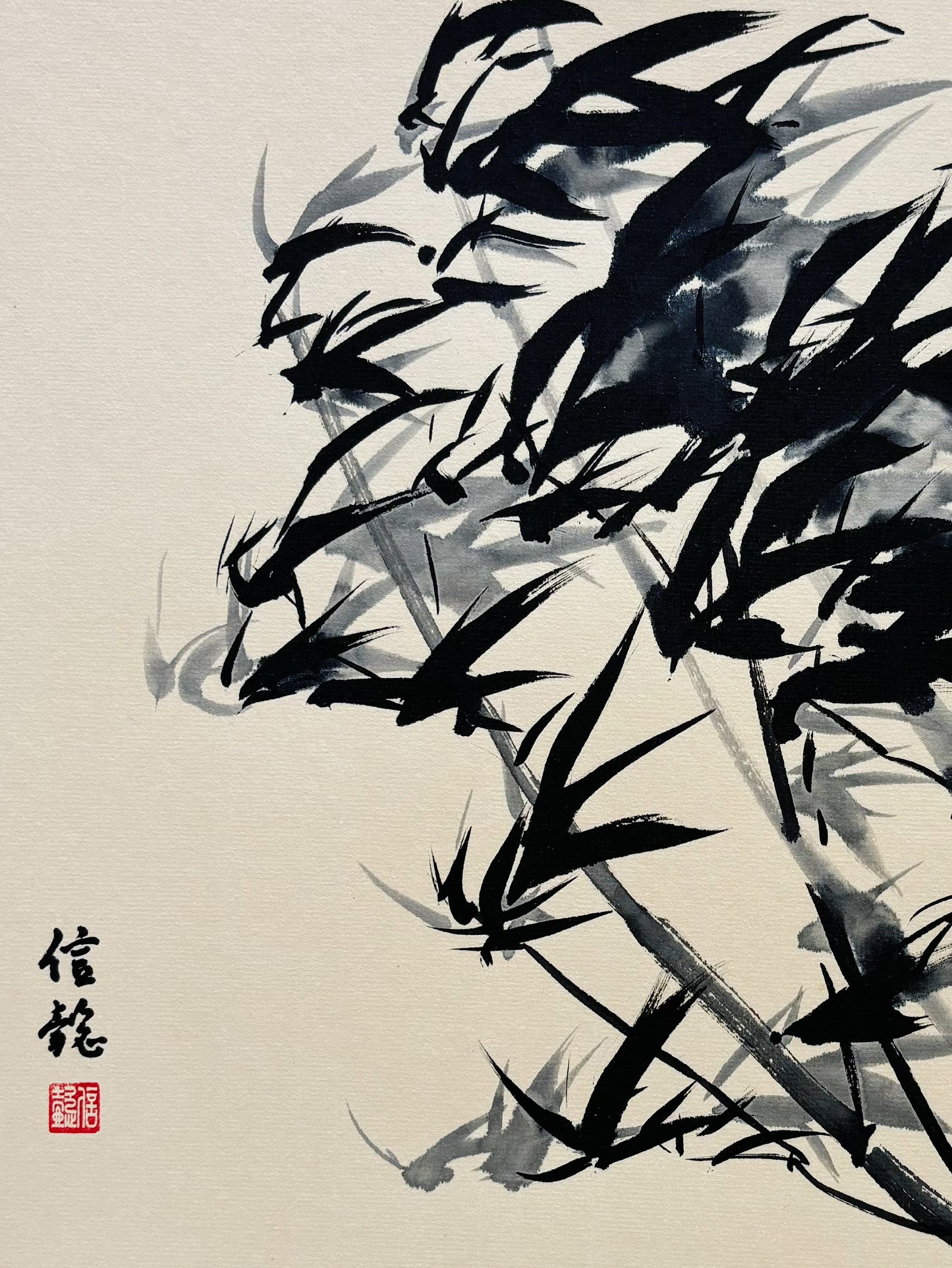 Chinese Ink Brush Painting Bamboo Original Artwork