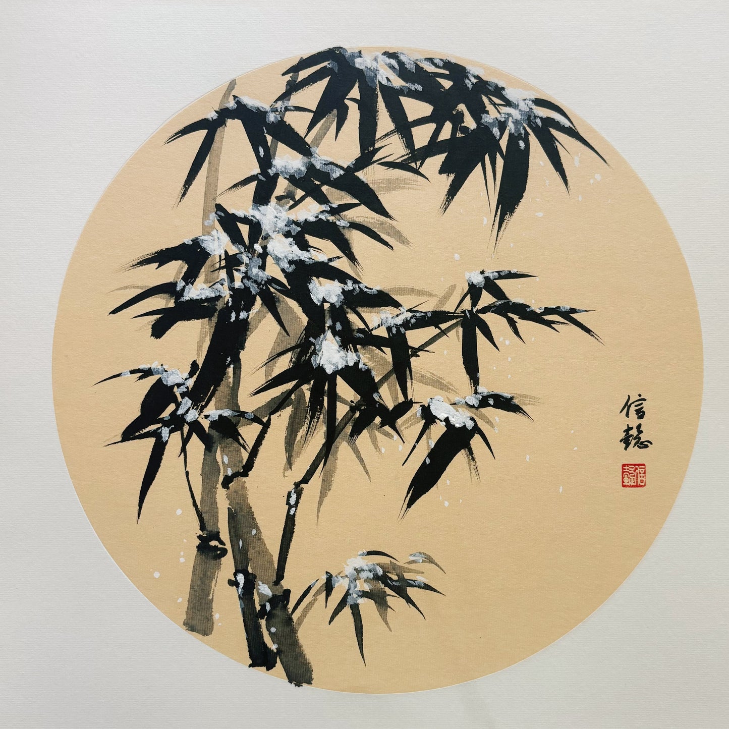 Bamboo in Snow Original Chinese Painting